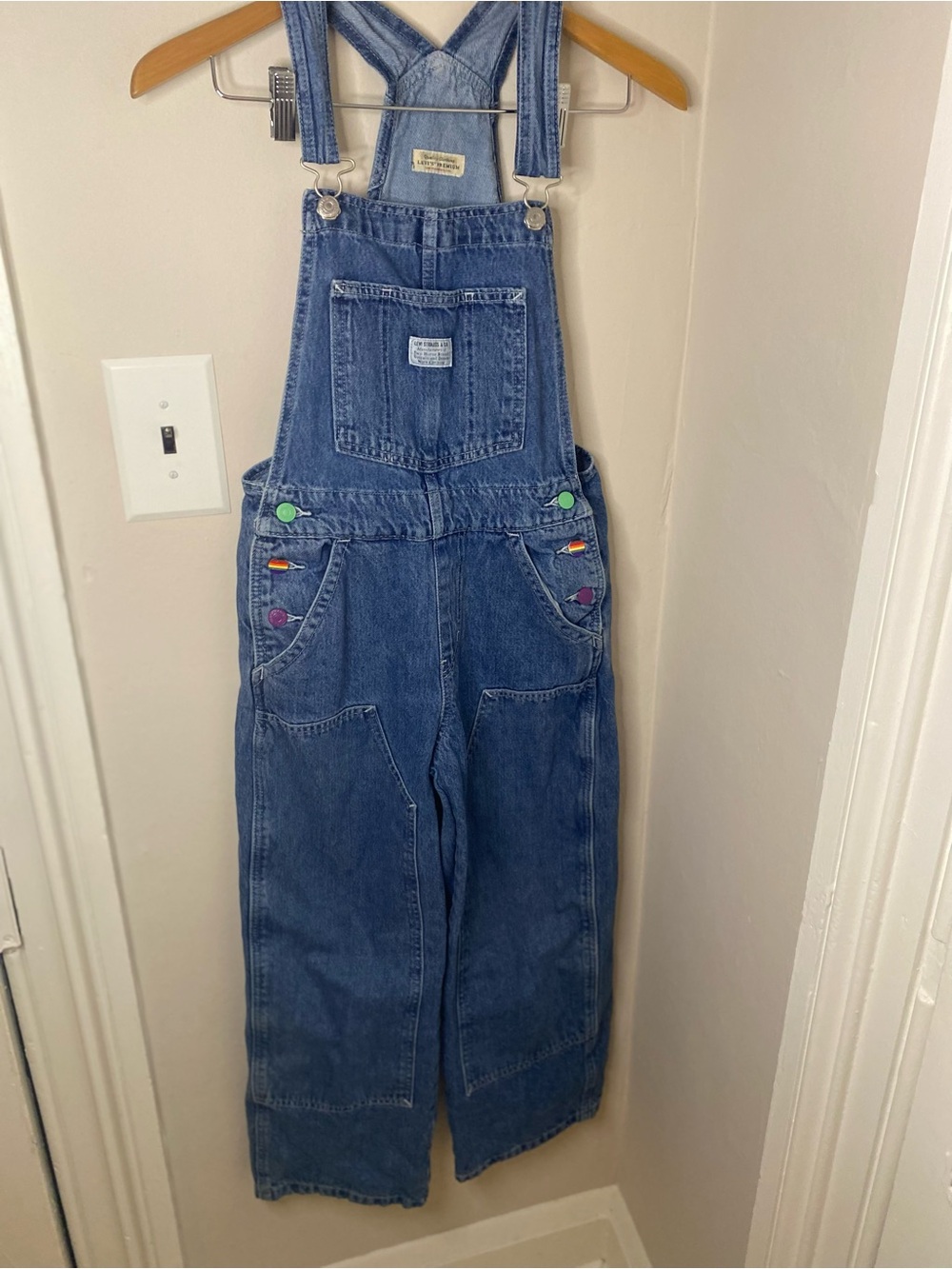 Levi’s premium denim overalls XS cotton pride fall